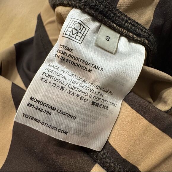 Totême Monogram Leggings Size Small Brown - Picture 6 of 12